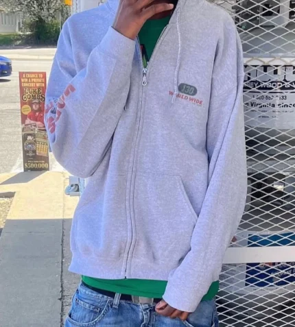 130 Zip Hoodie Grey